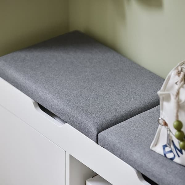 Rootz Skoförvaringsbänk - Entrébänk - Skoorganisator - Justerbara hyllor - Dubbla säte - Utrymmesbesparande - 100 cm x 48 cm x 34 cm