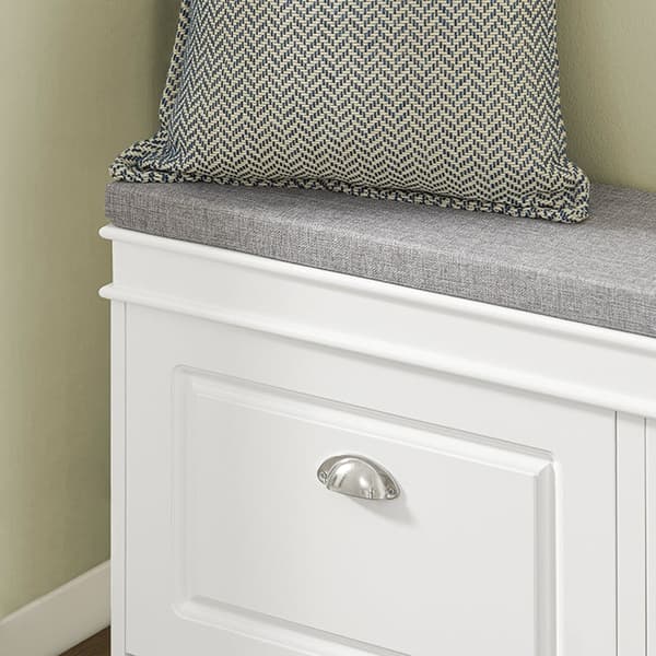 Rootz skoskabsbænk - Skoopbevaring - Entrébænk - FSC-certificeret - Pladsbesparende design - Komfortabel siddeplads - 104 cm x 52 cm x 24 cm