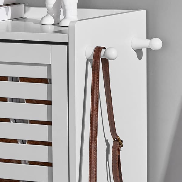 Rootz Skoskåp Tipper - Skoorganisator - Skoförvaring - 3 flikar Design - Snygga krokar - Mångsidig kombination - 55cm x 112cm x 30cm