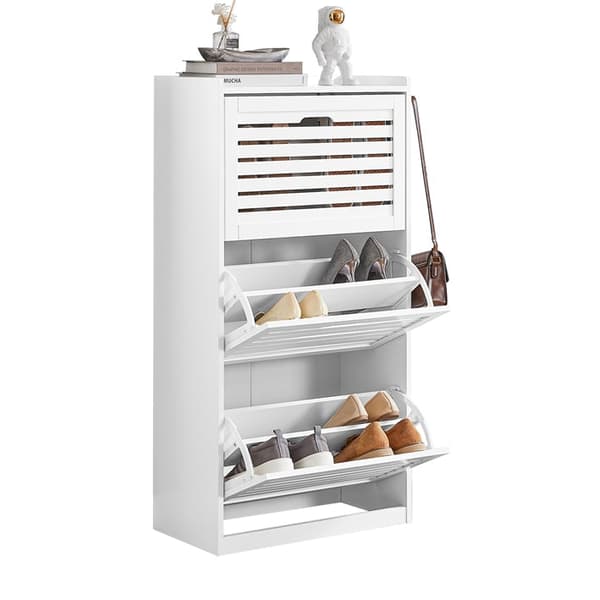 Rootz skoskabsvipper - Skoopbevaring - Skoopbevaring - Design med 3 klapper - Stilfulde kroge - Alsidig kombination - 55 cm x 112 cm x 30 cm