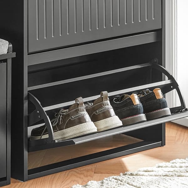 Rootz skovippeskab - Skostativ - Skobeholder - Justerbare hylder - Alsidig opbevaring - Nem montering - 61 cm x 81 cm x 26 cm