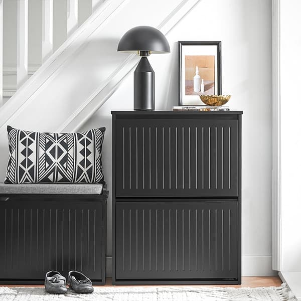 Rootz skovippeskab - Skostativ - Skobeholder - Justerbare hylder - Alsidig opbevaring - Nem montering - 61 cm x 81 cm x 26 cm