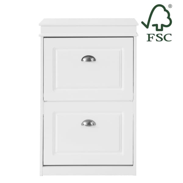 Rootz Skoskab med 2 klapper - Skovipper - Skokommode - FSC-certificeret - Kan monteres på væggen - 100 % genanvendelig emballage - 54cm x 83cm x 24cm