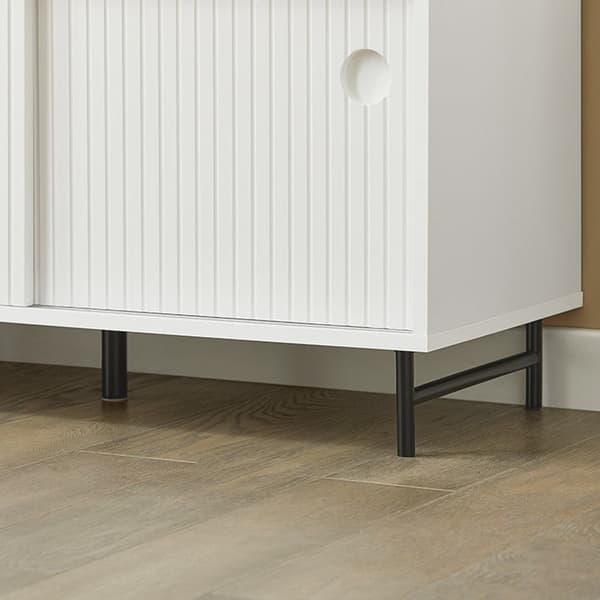 Rootz-kenkäpenkki - Sisääntulopenkki - Säilytysjärjestelmä - Säädettävät hyllyt - Pölyttömät liukuovet - Kestävä MDF ja metalli - 85cm x 49cm x 37cm