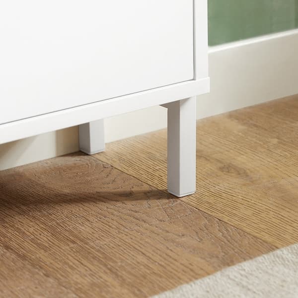 Rootz hvidt skoskab - Skoopbevaring - Skoopbevaring - Design med 4 klapper - Robust konstruktion - Kan monteres på væggen - 100 cm x 91 cm x 19 cm