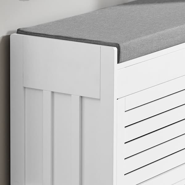 Rootz Shoe Storage Bänk - Entrébänk - Hall Organizer - Justerbara hyllor - Extra sittplatser - Kompakt design - 90cm x 50cm x 33cm