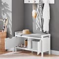 Miniatyrbillede 3 af 9: Rootz Shoe Opbevaringsbænk - Entrésæde - Skoorganisator - Komfortabel pude - Alsidig hvid - 91 cm x 50 cm x 30 cm
