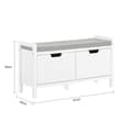 Miniatyrbillede 4 af 9: Rootz Shoe Opbevaringsbænk - Entrésæde - Skoorganisator - Komfortabel pude - Alsidig hvid - 91 cm x 50 cm x 30 cm
