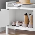 Miniatyrbillede 9 af 9: Rootz Shoe Opbevaringsbænk - Entrésæde - Skoorganisator - Komfortabel pude - Alsidig hvid - 91 cm x 50 cm x 30 cm