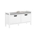 Miniatyrbillede 1 af 9: Rootz Shoe Opbevaringsbænk - Entrésæde - Skoorganisator - Komfortabel pude - Alsidig hvid - 91 cm x 50 cm x 30 cm