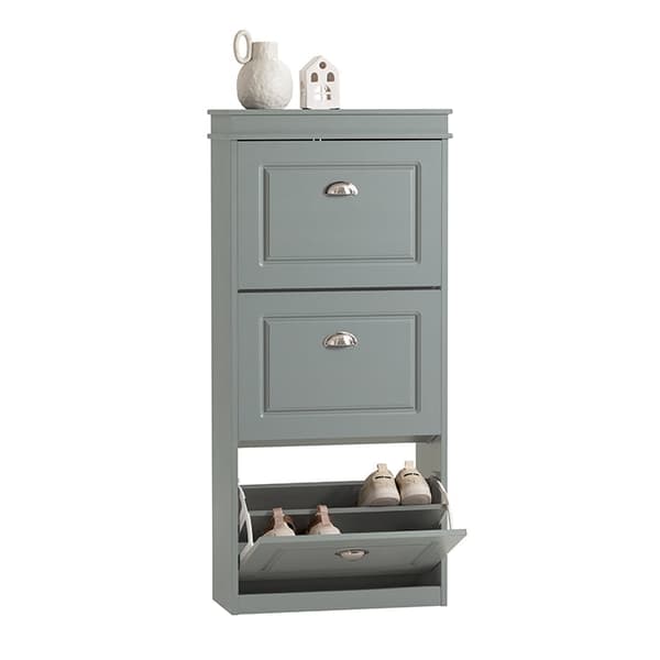 Rootz skoskab med 3 klapper - Skovipper - Skoopdeler - FSC-certificeret - Kan monteres på væggen - 100 % genanvendelig emballage - 53 cm x 117 cm x 24