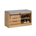 Miniatyrbillede 1 af 7: Rootz skobænk med skydedør - Opbevaringsbænk - Skostativ - Alsidig brug - Komfortabel siddeplads - Nem montering - 80 cm x 48 cm x 35 cm