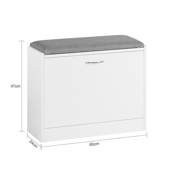 Rootz skobænk med opbevaring - Skovipper - Skostativ - Pladsbesparende design - Komfortable siddepladser - Ridsefaste gummifødder - 60 cm x 47 cm x 24