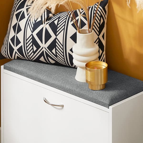 Rootz skobænk med opbevaring - Skovipper - Skostativ - Pladsbesparende design - Komfortable siddepladser - Ridsefaste gummifødder - 60 cm x 47 cm x 24