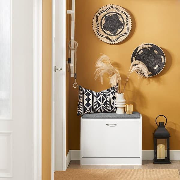 Rootz skobænk med opbevaring - Skovipper - Skostativ - Pladsbesparende design - Komfortable siddepladser - Ridsefaste gummifødder - 60 cm x 47 cm x 24