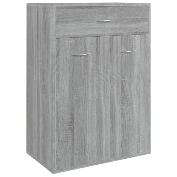 The Living Store skoskab 60x35x84 cm konstrueret træ grå sonoma-eg - Skoopbevaring