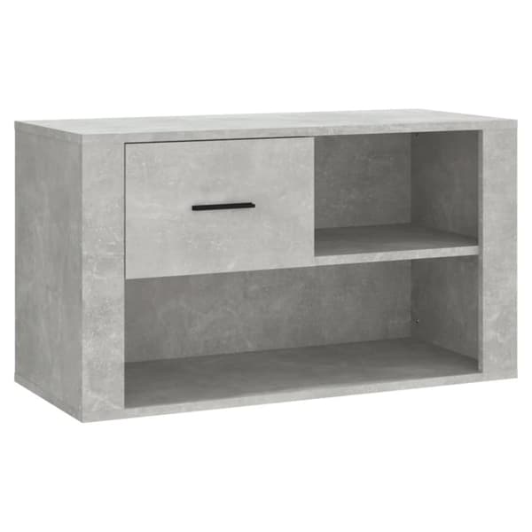 The Living Store skoreol 80x35x45 cm konstrueret træ betongrå -  Skoopbevaring