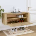 Miniatyrbillede 4 af 10: The Living Store væghængt skoskab 100x35x38 cm konstrueret træ Sonoma-eg -  Skoopbevaring