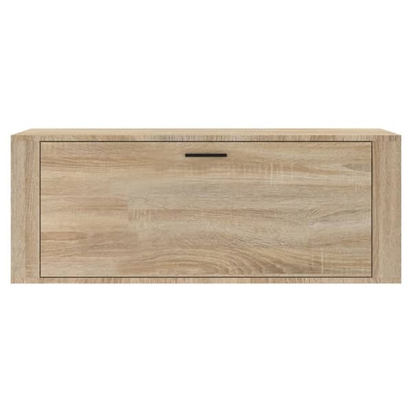 The Living Store væghængt skoskab 100x35x38 cm konstrueret træ Sonoma-eg -  Skoopbevaring