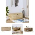 Miniatyrbillede 1 af 10: The Living Store væghængt skoskab 100x35x38 cm konstrueret træ Sonoma-eg -  Skoopbevaring