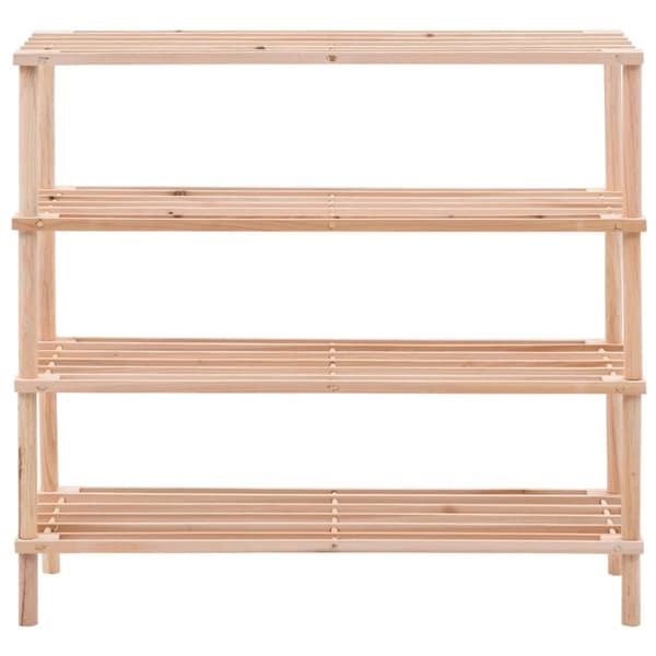 The Living Store skoreol med 4 hylder massivt grantræ -  Skoopbevaring