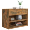 Miniatyrbild 5 av 10: The Living Store Skobänk rökfärgad ek 60x30x45 cm konstruerat trä -  Skoställ & skohyllor