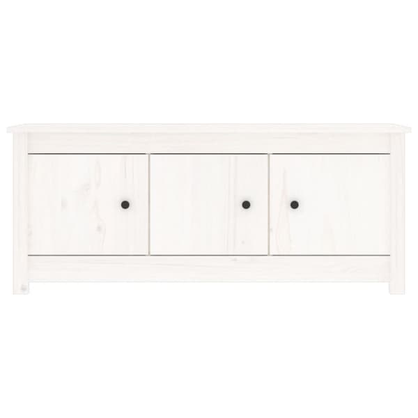 The Living Store skoreol 110x38x45,5 cm massivt fyrretræ hvid - Skoopbevaring