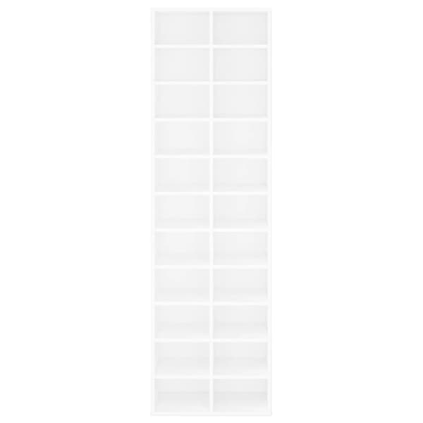 The Living Store skoreol 54x34x183 cm konstrueret træ hvid -  Skoopbevaring