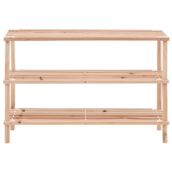 The Living Store Skohyllor 3 hyllplan massivt granträ - Skoställ & skohyllor