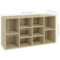 Miniatyrbillede 8 af 8: The Living Store skobænk 103x30x54,5 cm konstrueret træ sonoma-eg -  Skoopbevaring