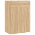 Miniatyrbillede 3 af 11: The Living Store skoskab 60x35x84 cm konstrueret træ sonoma-eg -  Skoopbevaring