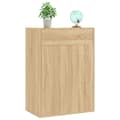 Miniatyrbillede 6 af 11: The Living Store skoskab 60x35x84 cm konstrueret træ sonoma-eg -  Skoopbevaring