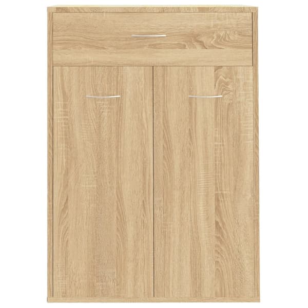 The Living Store skoskab 60x35x84 cm konstrueret træ sonoma-eg -  Skoopbevaring