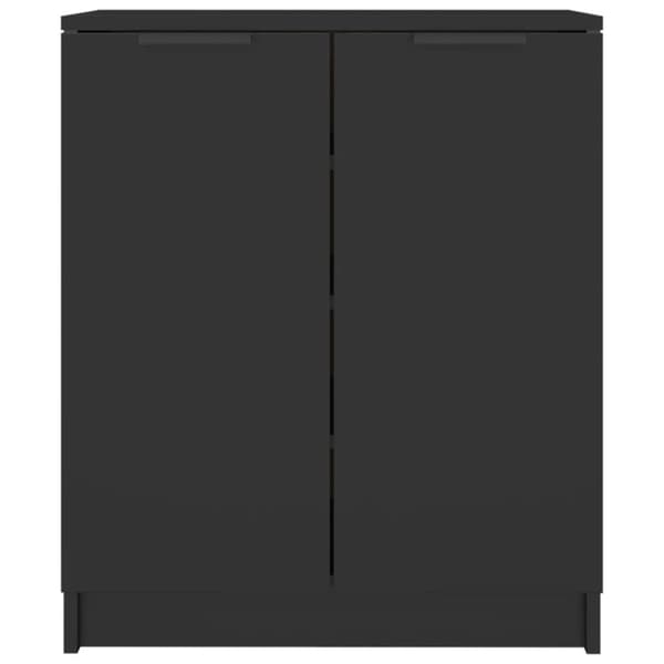 The Living Store skoreol 59x35x70 cm konstrueret træ sort -  Skoopbevaring