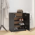 Miniatyrbillede 7 af 11: The Living Store skoreol 59x35x70 cm konstrueret træ sort -  Skoopbevaring