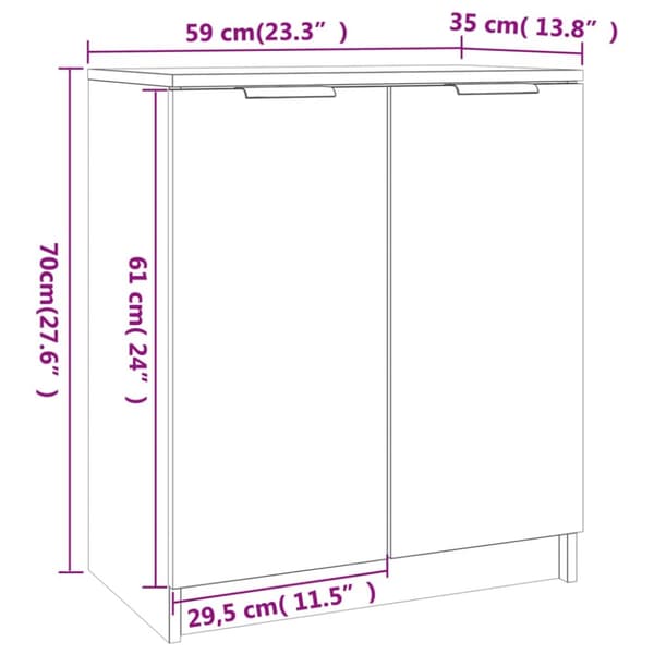 The Living Store skoreol 59x35x70 cm konstrueret træ sort -  Skoopbevaring