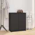 Miniatyrbillede 2 af 11: The Living Store skoreol 59x35x70 cm konstrueret træ sort -  Skoopbevaring