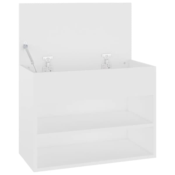 The Living Store Skobänk vit 60x30x45 cm spånskiva - Skoställ & skohyllor