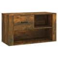 Miniatyrbillede 3 af 10: The Living Store skoskab 80x35x45 cm konstrueret træ røget egetræsfarve -  Skoopbevaring