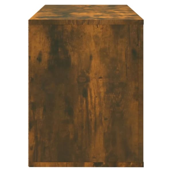 The Living Store skoskab 80x35x45 cm konstrueret træ røget egetræsfarve -  Skoopbevaring