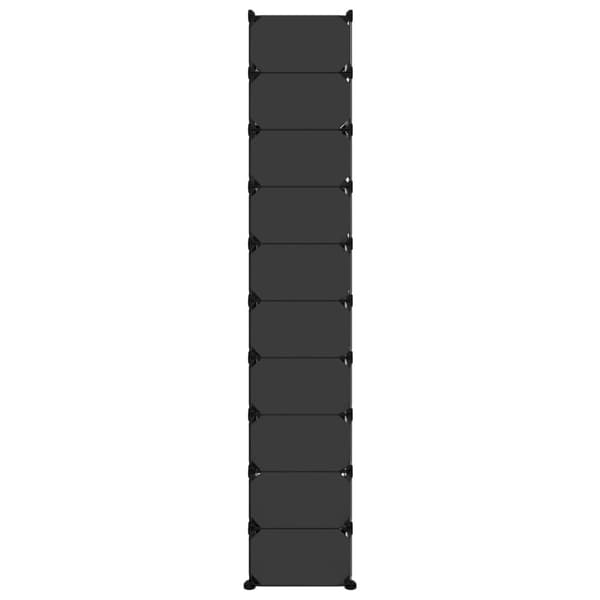 The Living Store skoreol 44x32x174 cm PP sort - Skoopbevaring