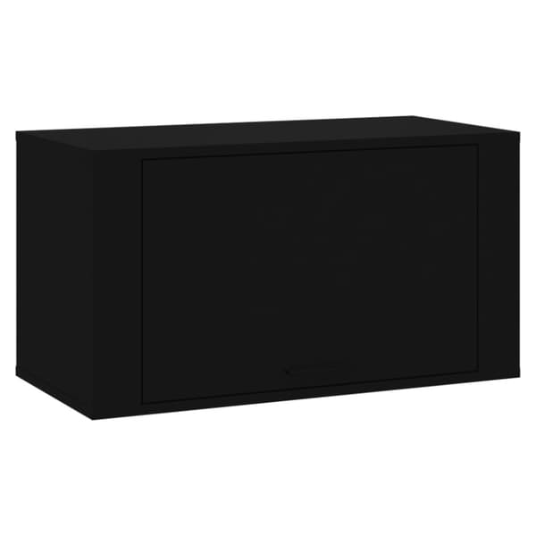 The Living Store væghængt skoskab 70x35x38 cm konstrueret træ sort -  Skoopbevaring