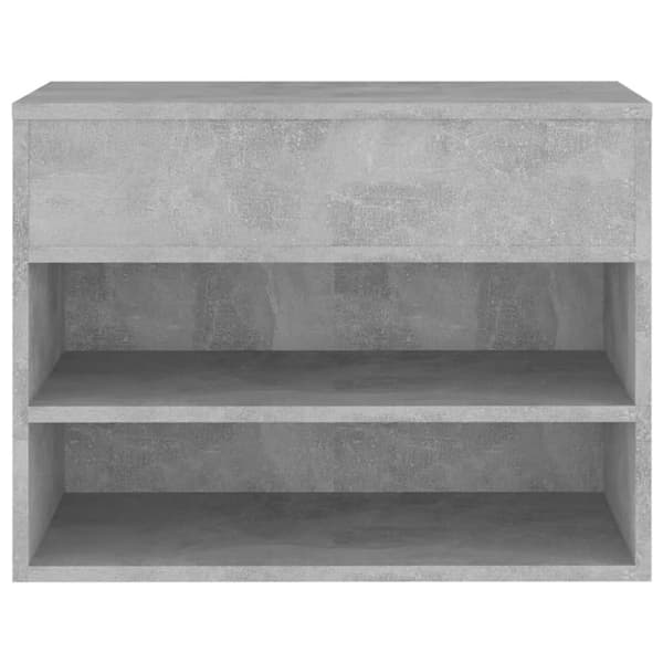 The Living Store Skobänk betonggrå 60x30x45 cm konstruerat trä -  Skoställ & skohyllor