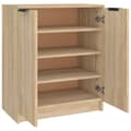 Miniatyrbillede 6 af 11: The Living Store skoskab 59x35x70 cm konstrueret træ sonoma-eg -  Skoopbevaring