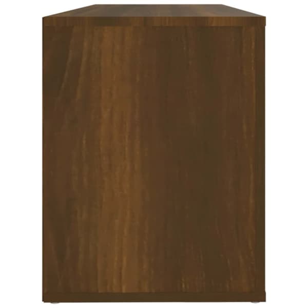 The Living Store skoskab 100x35x45 cm konstrueret træ brun egetræ - Skoopbevaring