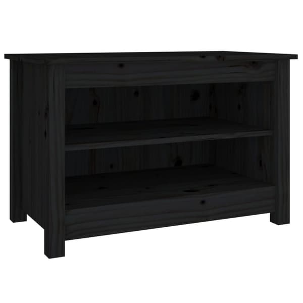 The Living Store Kenkäpenkki musta 70x38x45,5 cm täysi mänty -  Kenkähyllyt & -telineet