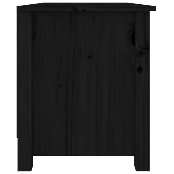 The Living Store Kenkäpenkki musta 70x38x45,5 cm täysi mänty - Kenkähyllyt & -telineet