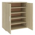 Miniatyrbillede 3 af 11: The Living Store skoreol 60x35x70 cm spånplade sonoma-eg -  Skoopbevaring