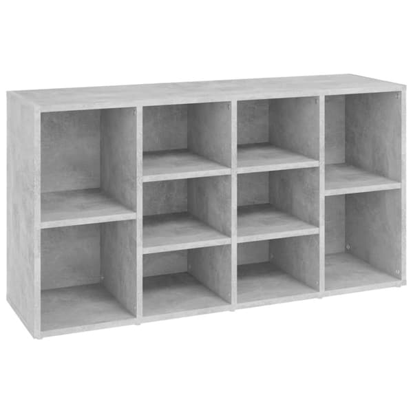 The Living Store skobænk 103x30x54,5 cm konstrueret træ betongrå -  Skoopbevaring