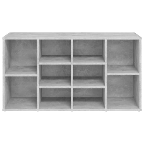 The Living Store skobænk 103x30x54,5 cm konstrueret træ betongrå -  Skoopbevaring